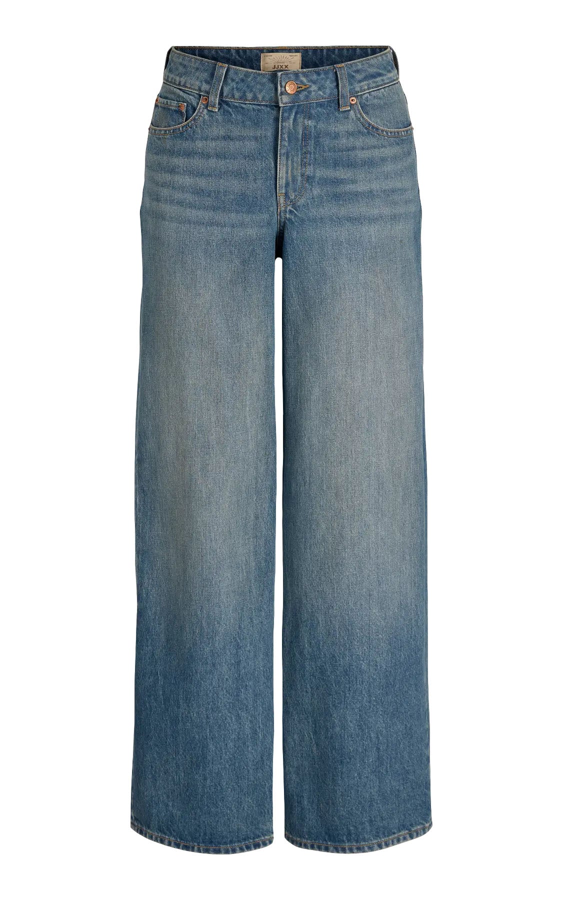 Oslo Wide Jeans in Medium Blue Denim
