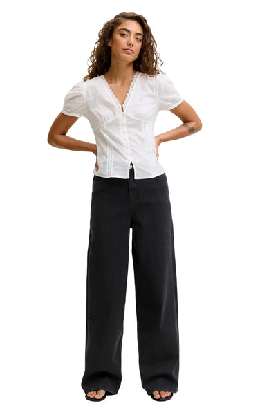 Tokyo Wide High Waist Jeans in Black
