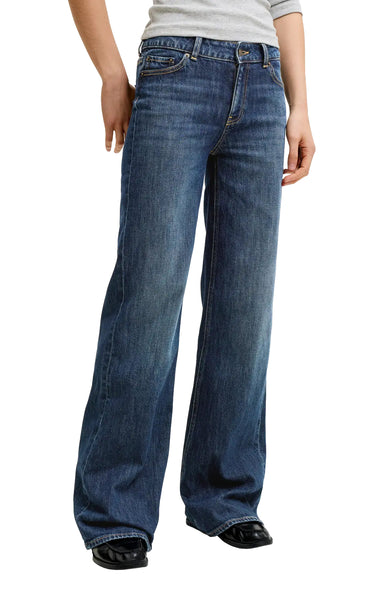 Rome Flared Mid Waist Jeans in Marley Olympic Blue