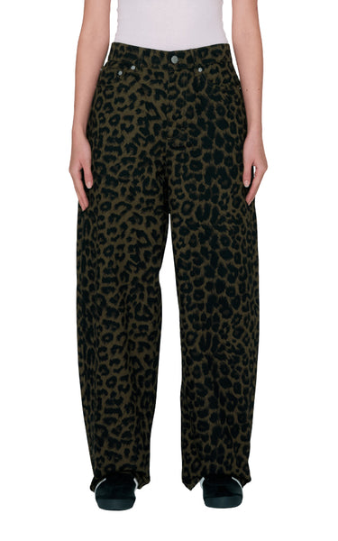 Allysa 5 Pocket Denim in Leopard