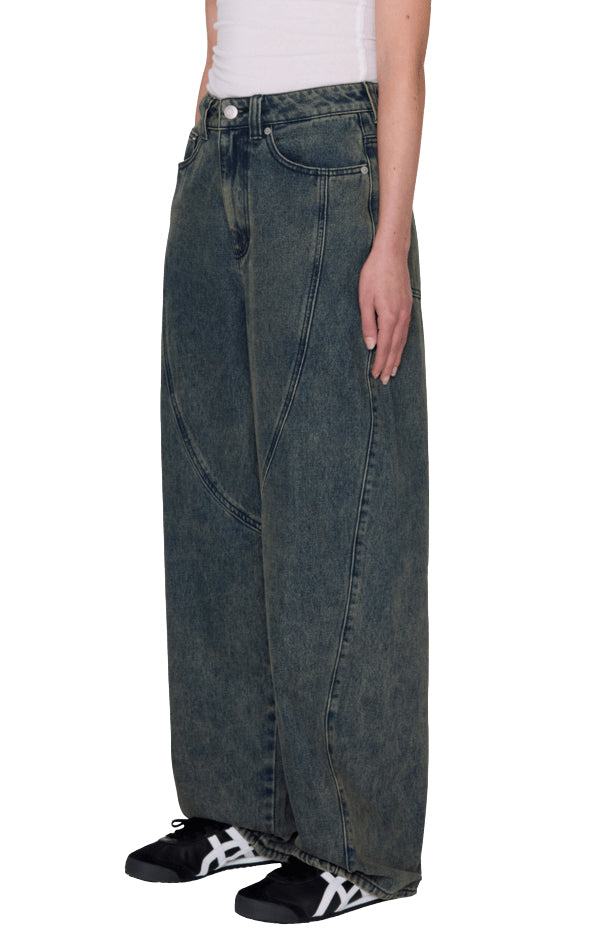 Nana Denim in Yellow Tint Wash