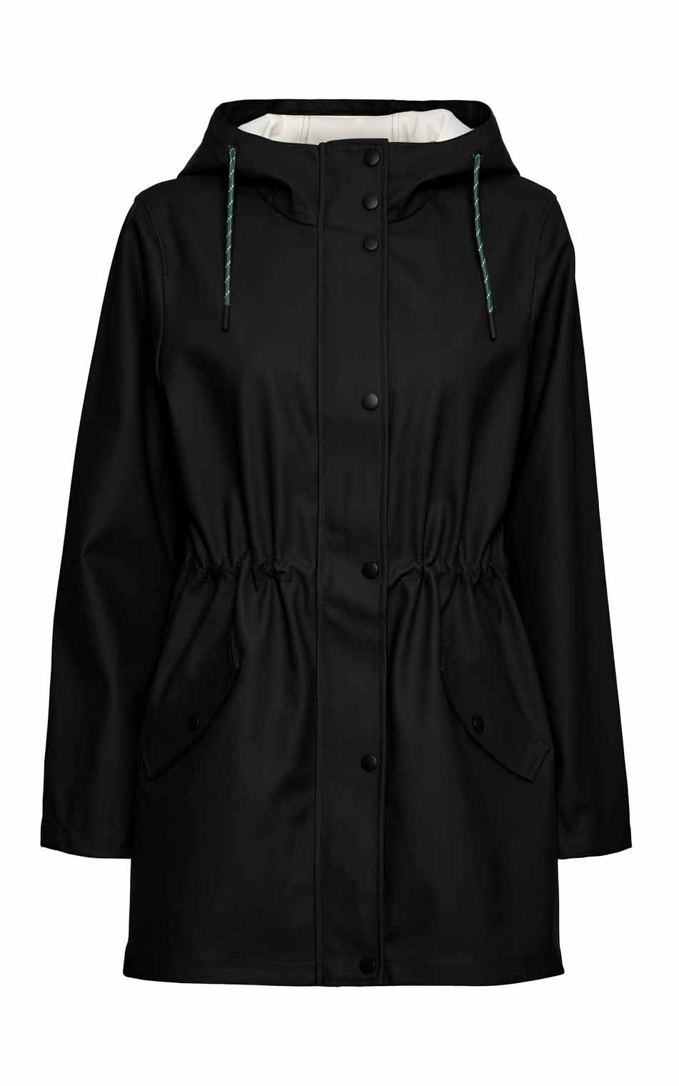 Malou Coated Jacket in Black