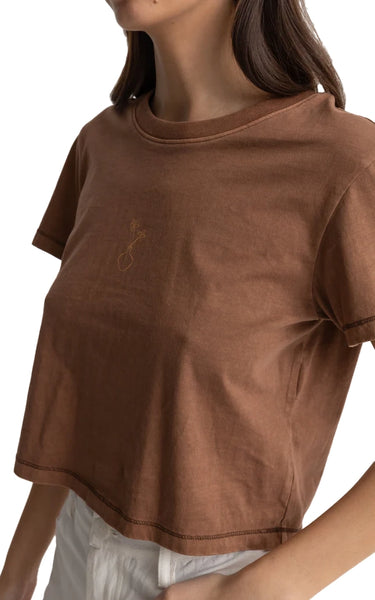 Washed Soft Crop Tee in Timeless Taupe