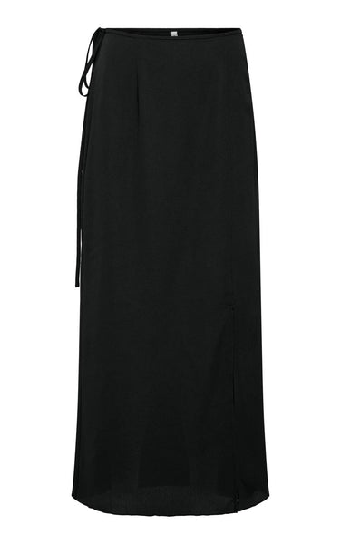 Medium Nylon Crescent Bag in Black
