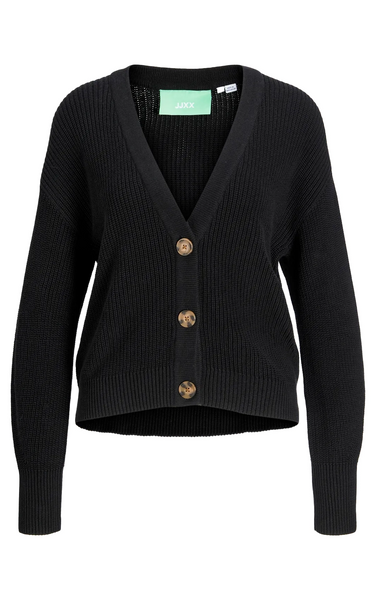 Eliana Cotton Cardigan in Black