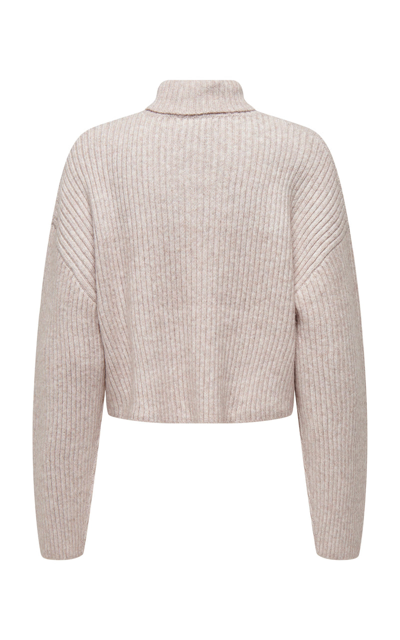 Melanie Rollneck Sweater in Oatmeal