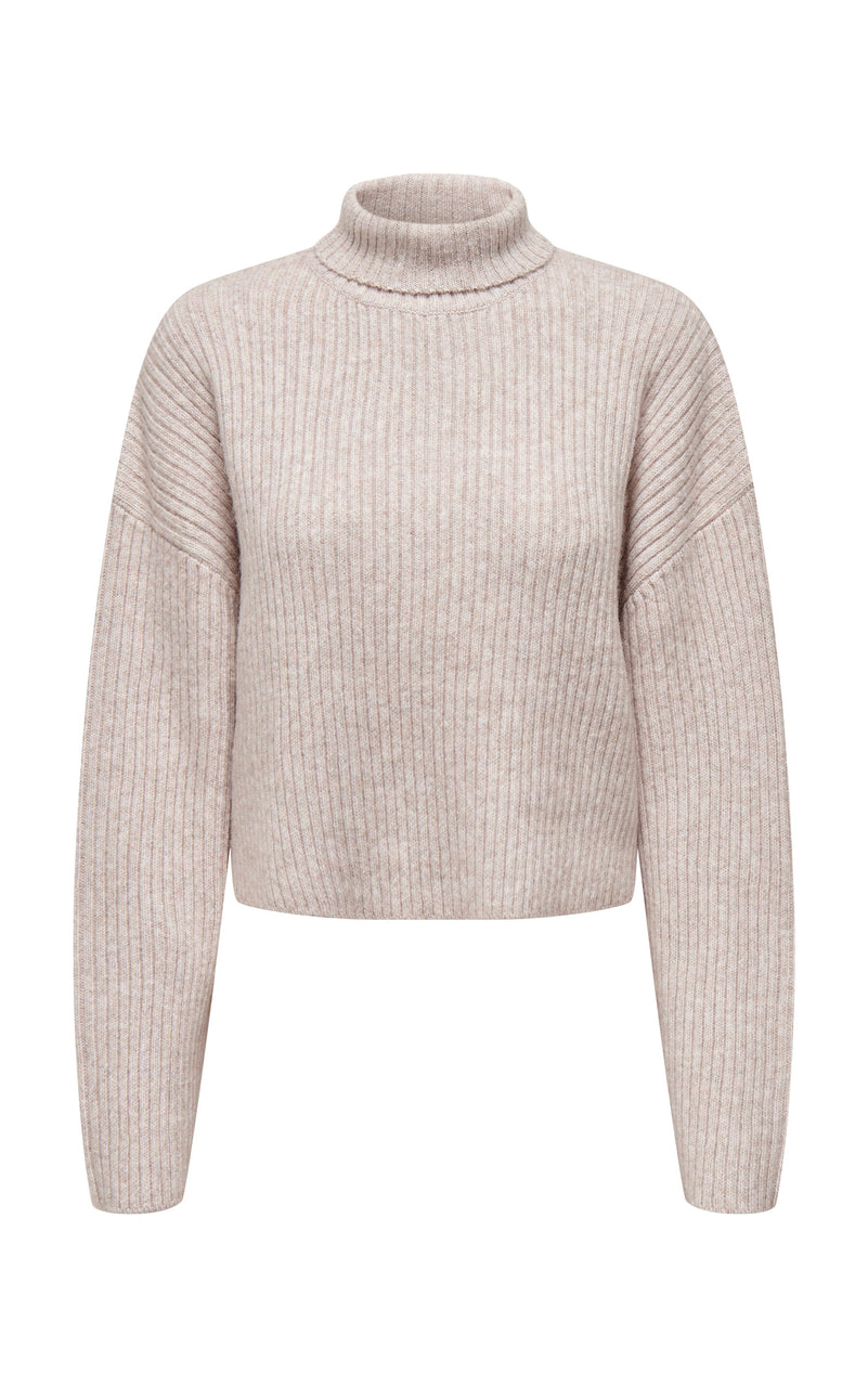 Melanie Rollneck Sweater in Oatmeal