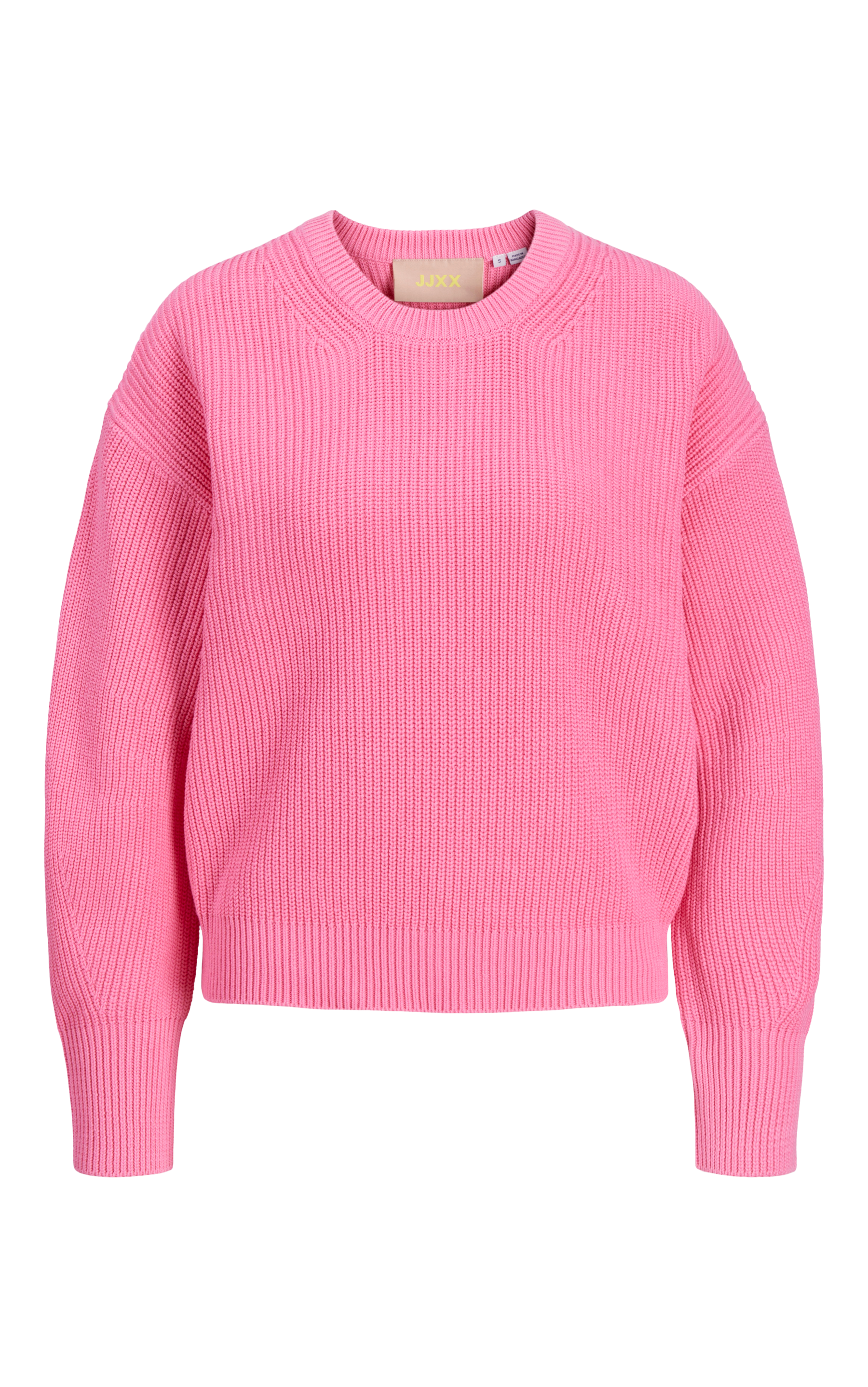 Mila Crewneck Cotton Sweater in Pink