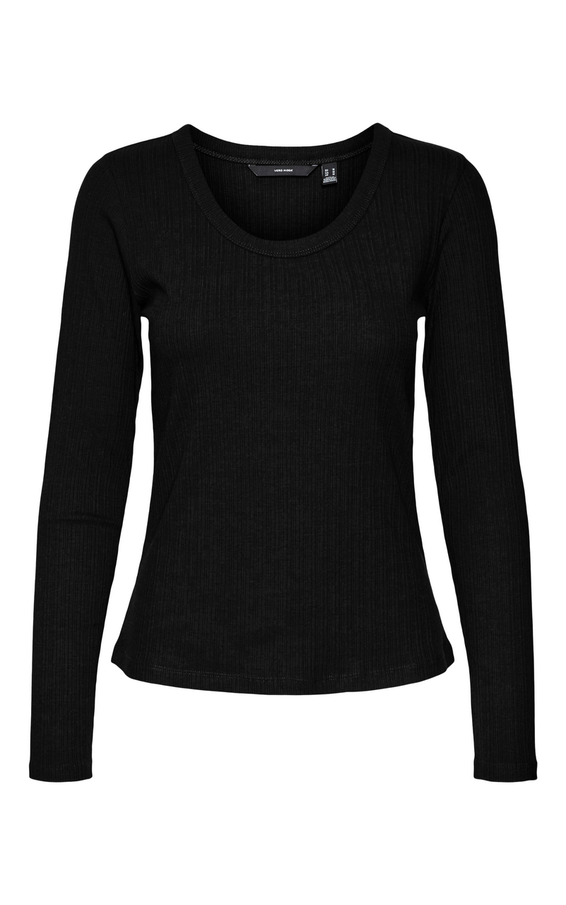 Minna Long Sleeve Top in Black