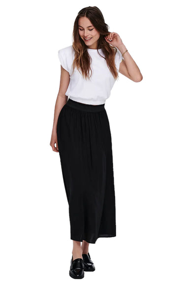 Moxie Long Cord Skirt in Coffee