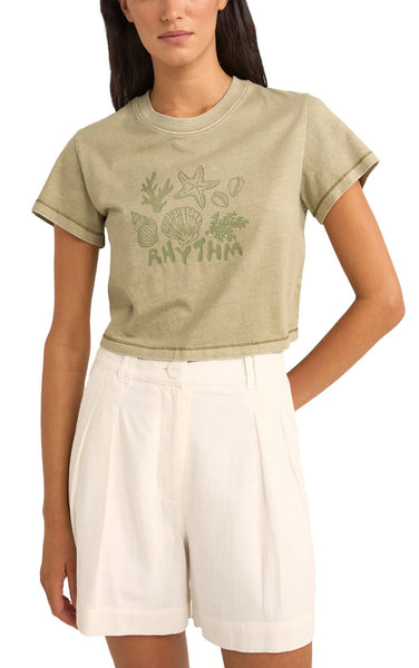 Beachcomber Crop Tee in Ivy