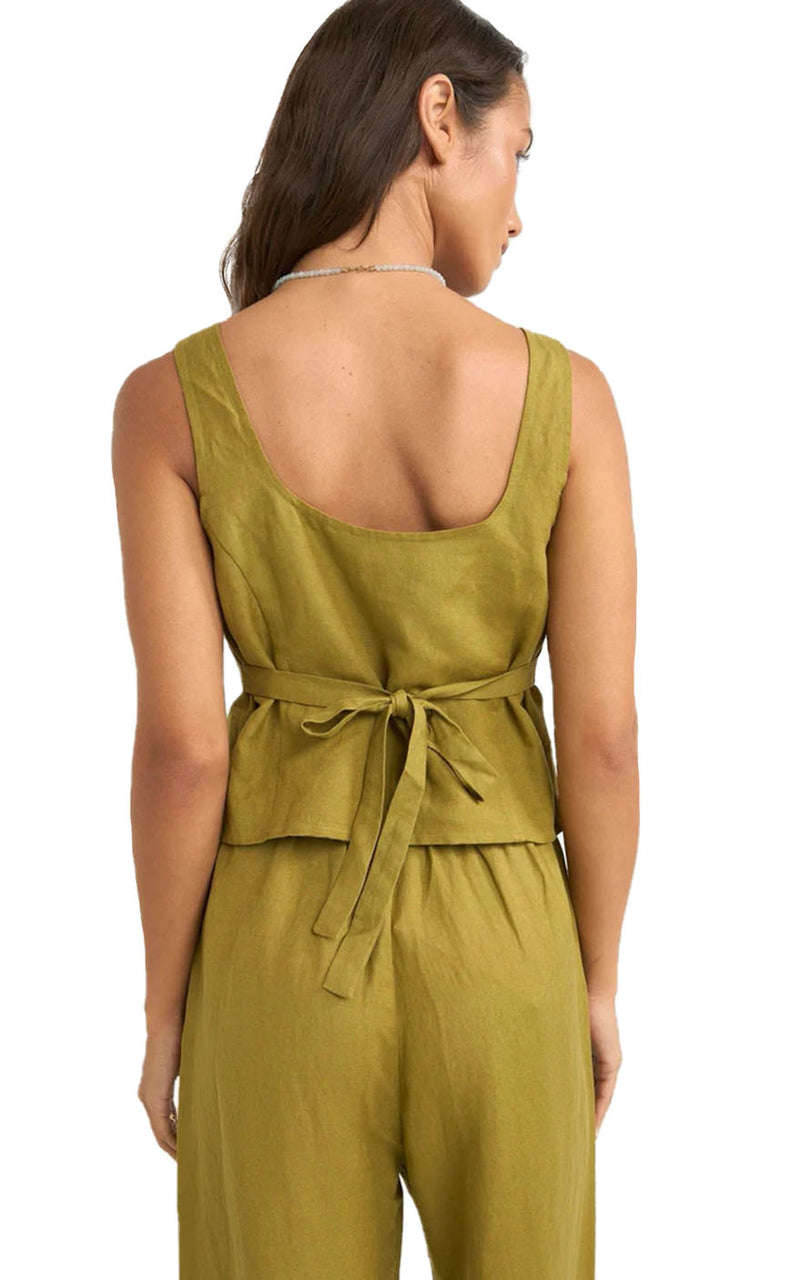 Maya Vest Top in Olive