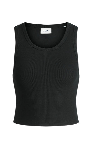 Fallon Rib Tank in Black