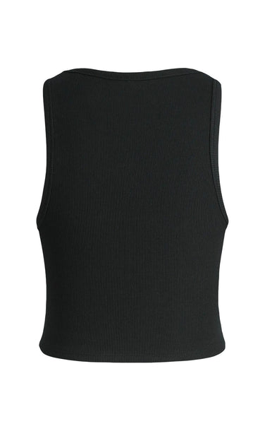 Fallon Rib Tank in Black
