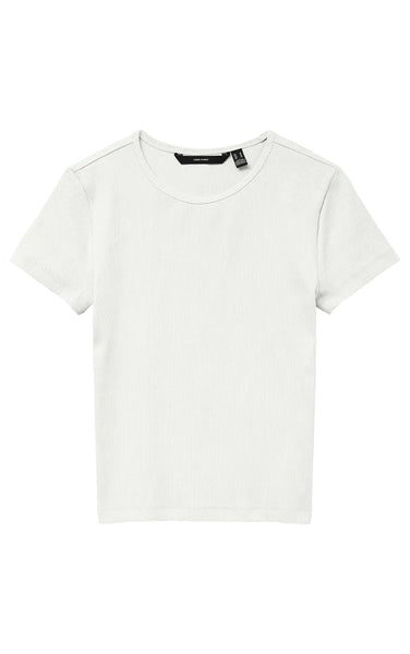 Chloe Short Sleeve Tee in Light Grey Melange