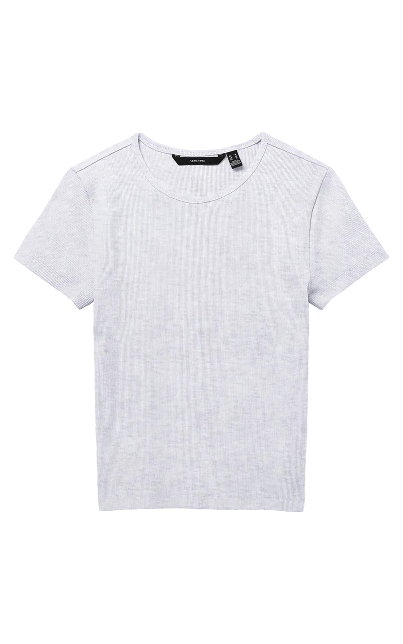 Chloe Tee in Light Grey Melange