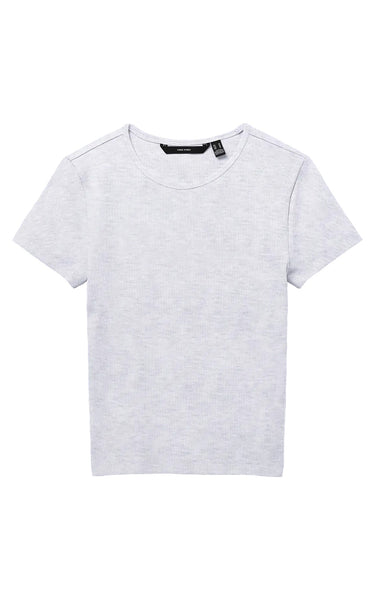 Chloe Tee in Light Grey Melange