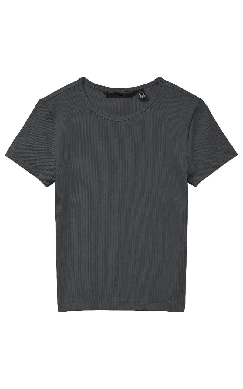 Chloe Short Sleeve Tee in Asphalt