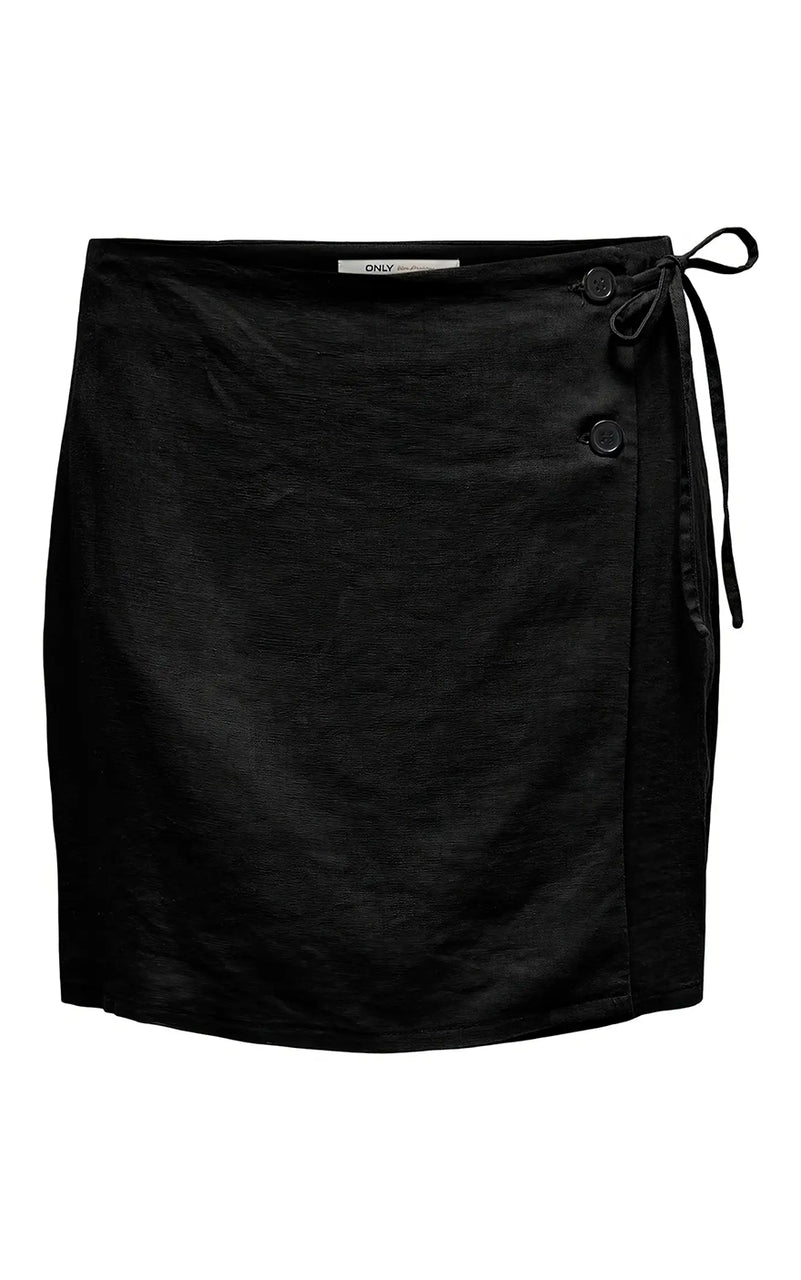 Caro Skirt in Black Linen