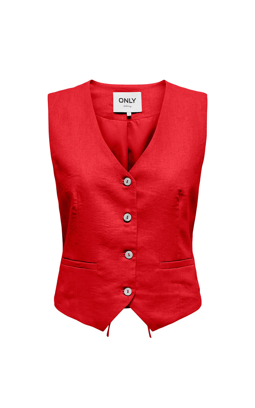 Caro Vest in Mars Red