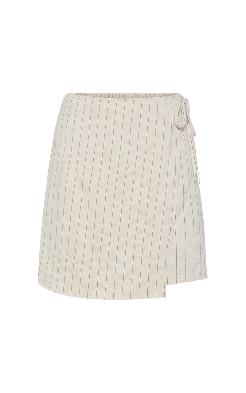 Pia Skirt in Birch with Stripe