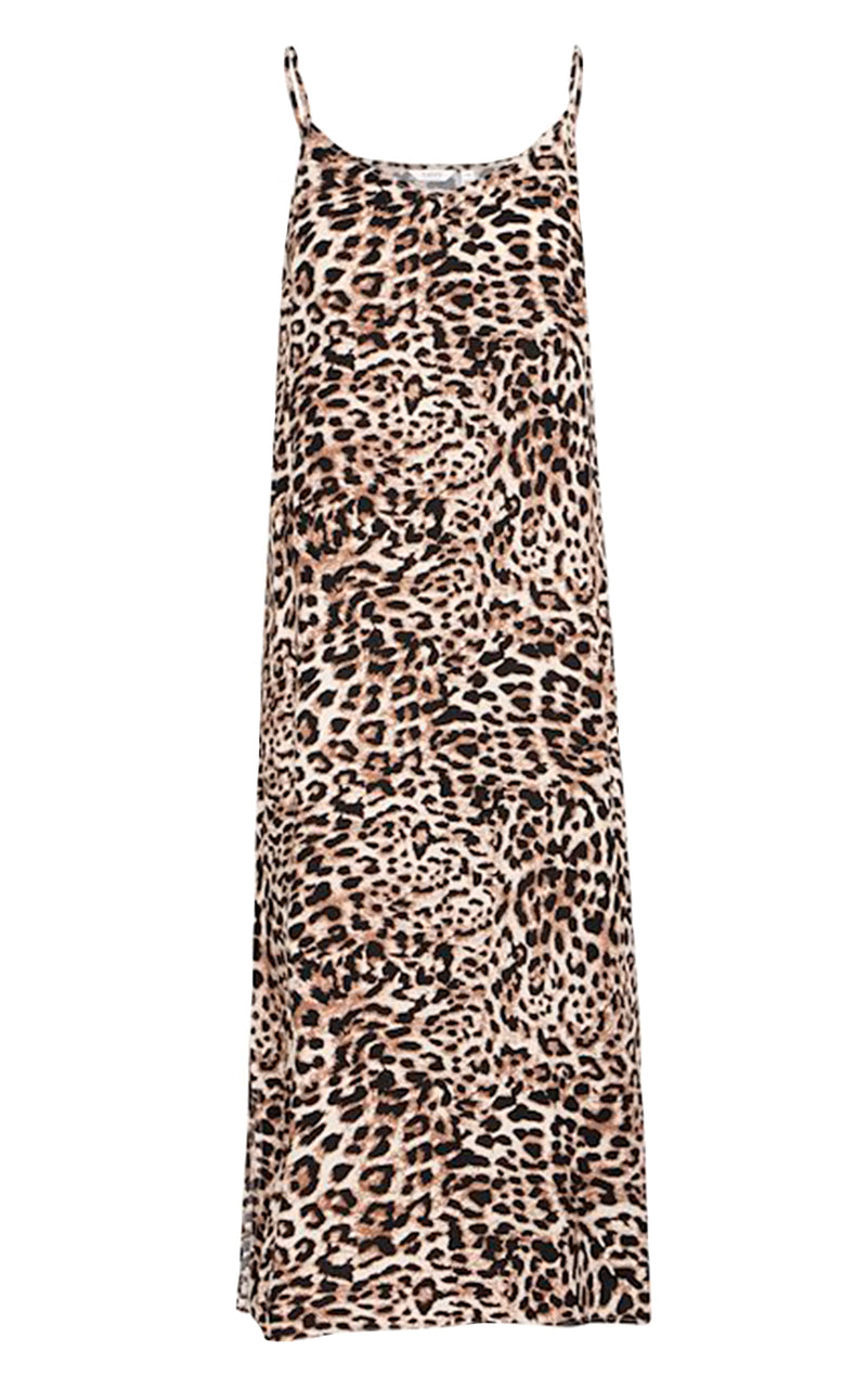 Joella Slip Dress in Birch Leopard