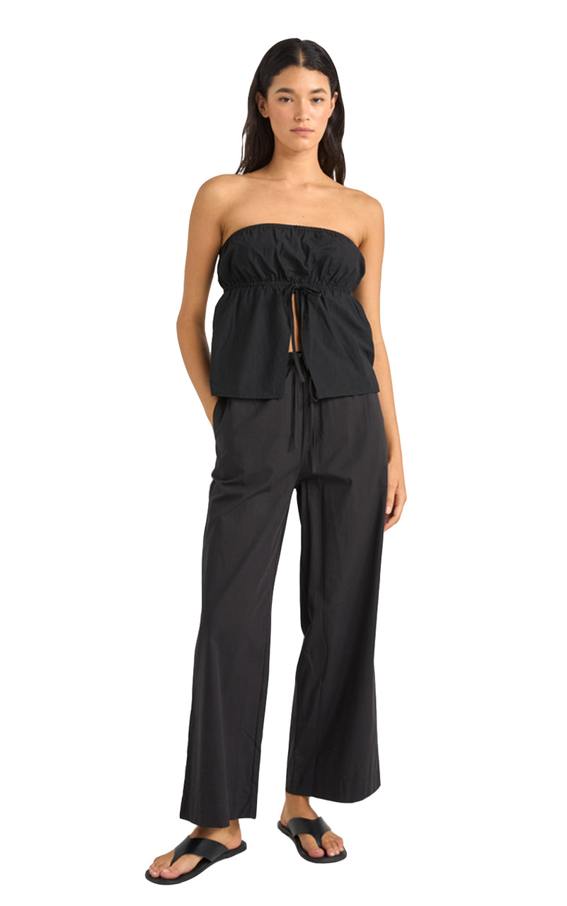 Posie Gathered Pant in Black