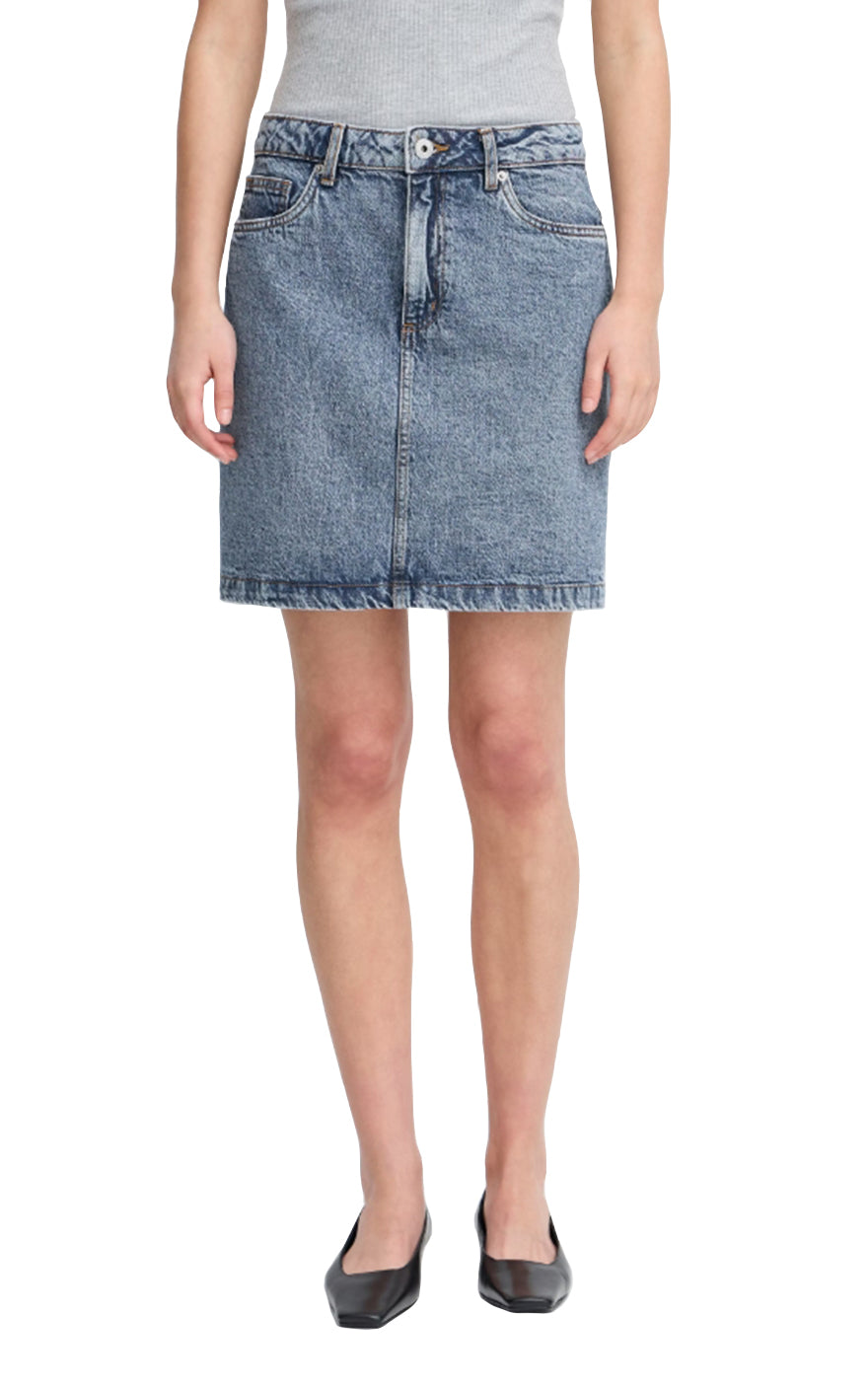 Aveny Skirt in Medium Blue Denim
