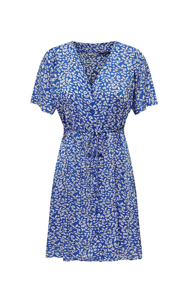 Evida Dress in Nebulas Blue with Hanna Flower