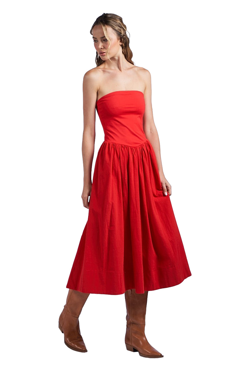 Alice Tube Dress in Red