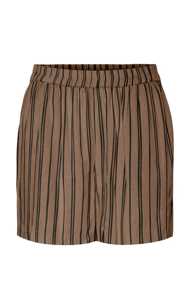 Pia Shorts in Falcon with Black Stripe