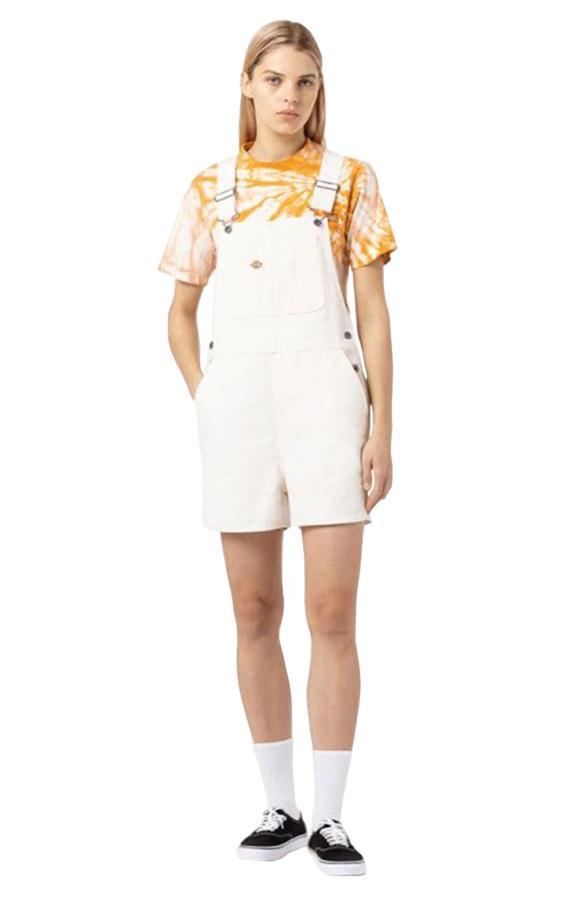 Duck Canvas Bib Shortall in Stonewashed Cloud