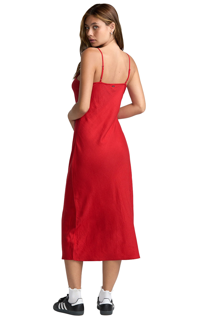 Lets Dance Slip Dress in Red Pepper