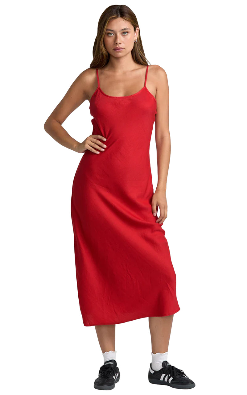 Lets Dance Slip Dress in Red Pepper
