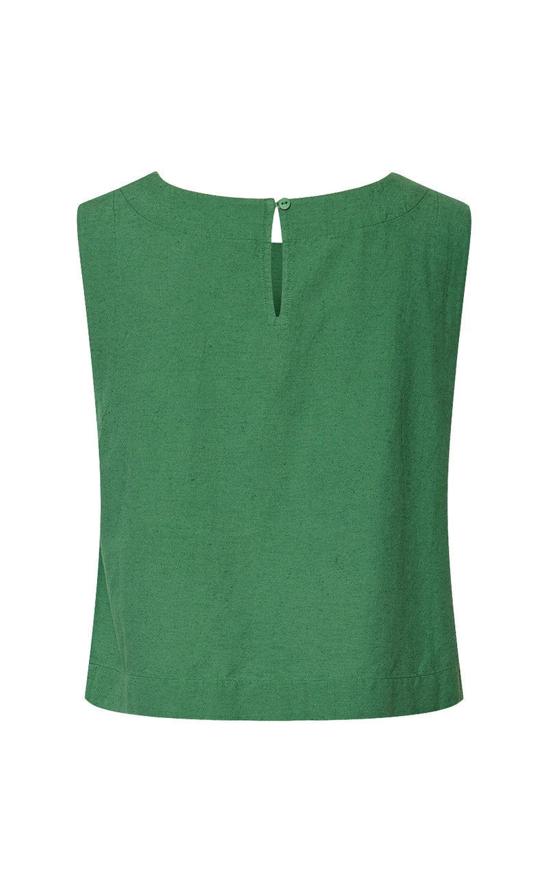 Tera Sleeveless Top in Fairway Green