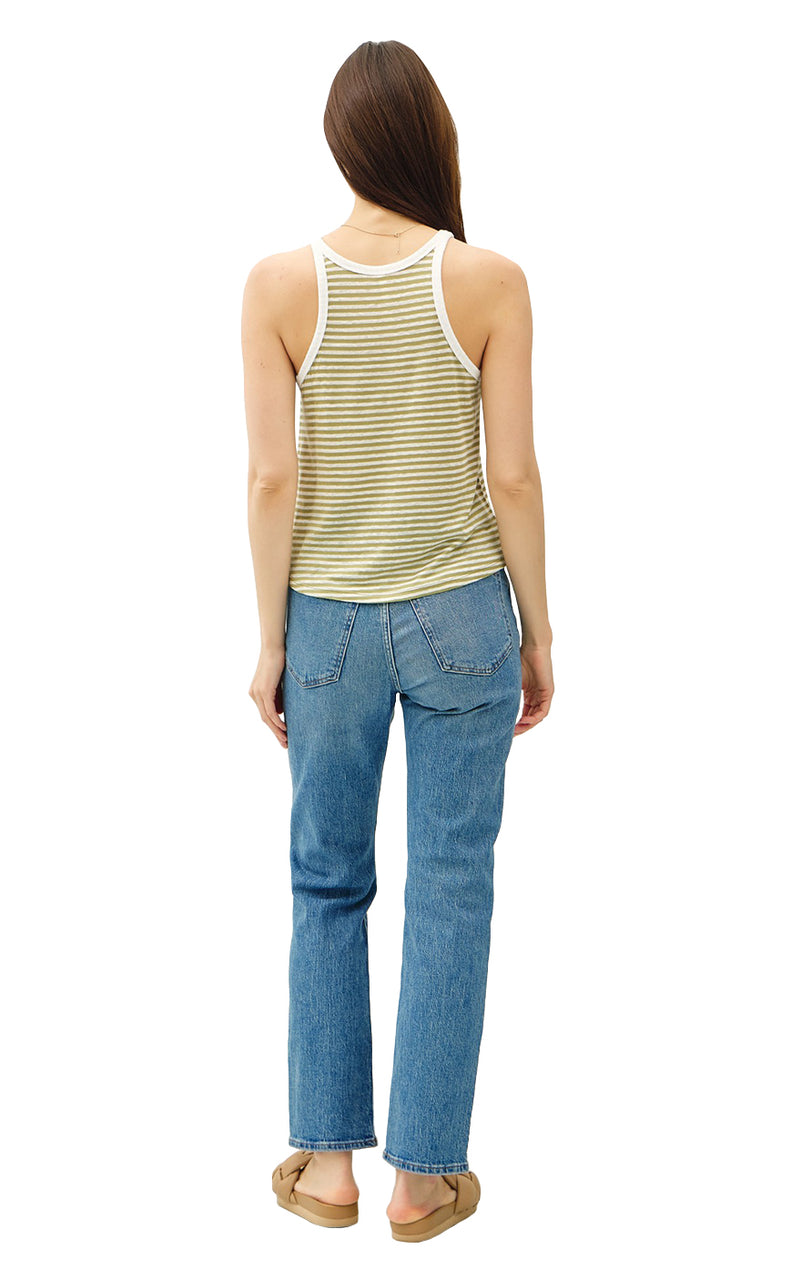 Sophie Linen Tank in Kiwi