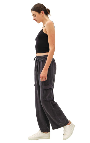 Hannah Cargo Pants in Charcoal