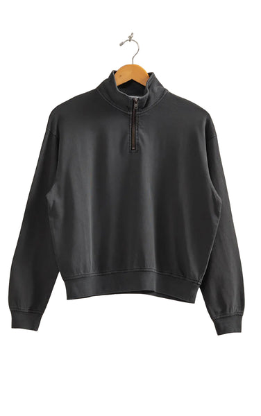 Alaia Half Zip Sweatshirt in Black
