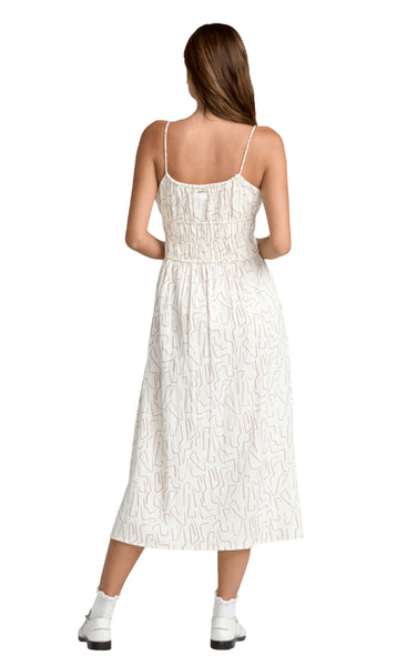Evida Dress in Provincial Blue with Sadie Flower