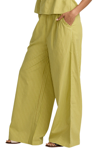 New Yume Stripe Pant in Martini Olive