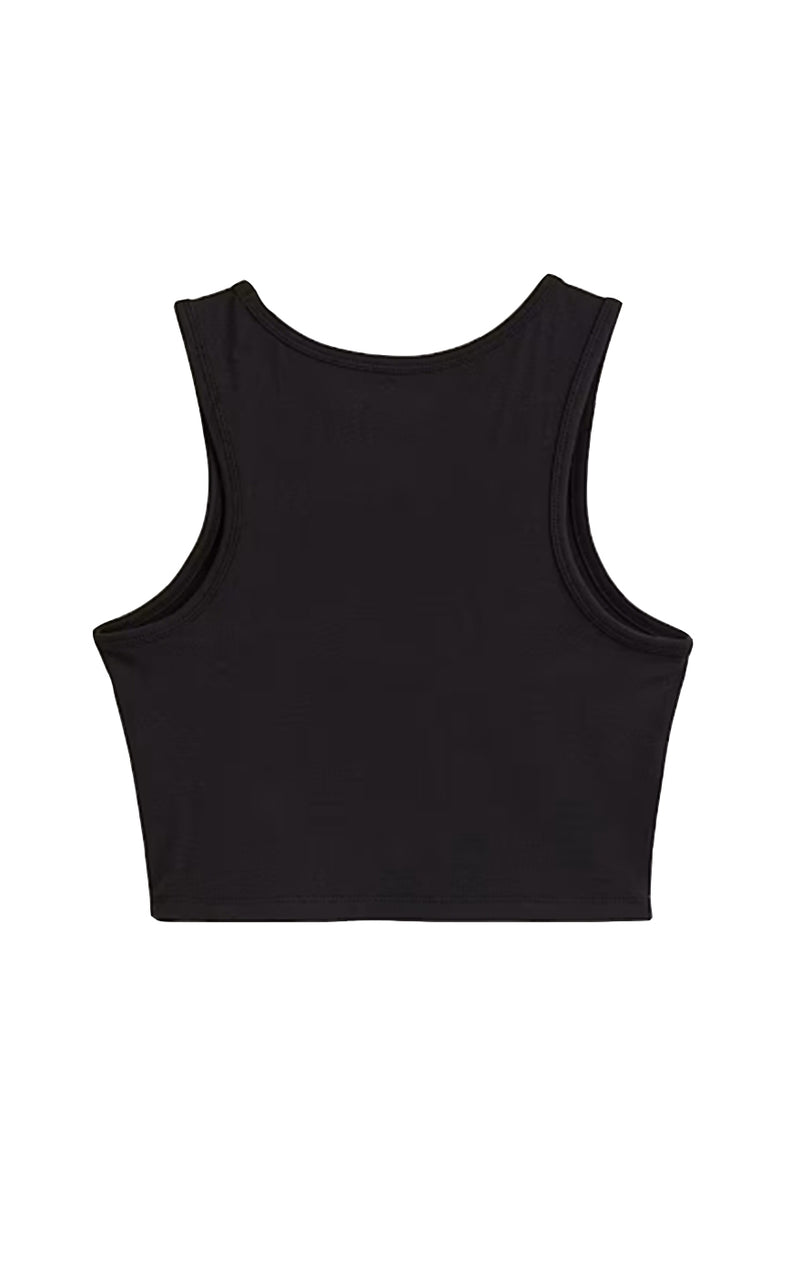 Upworn Fitted Tank in Black