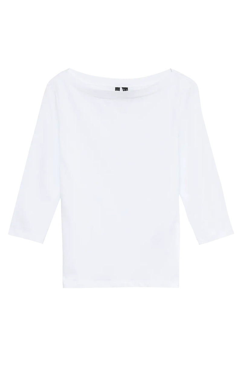 Panda Modal 3/4 Top in Bright White