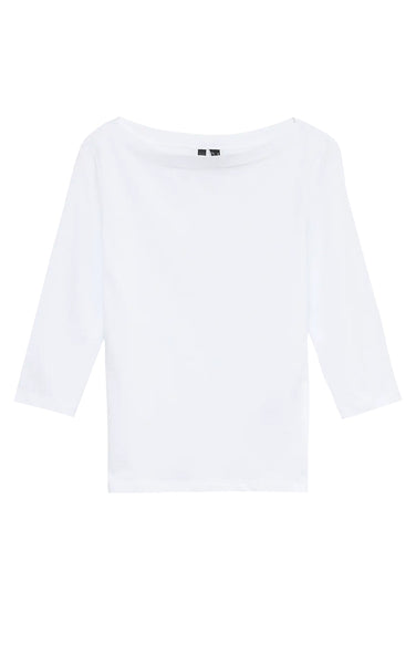 Panda Modal 3/4 Top in Bright White