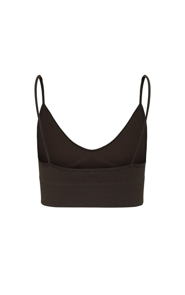 Vicky Rib Seamless V Bralette in Seal
