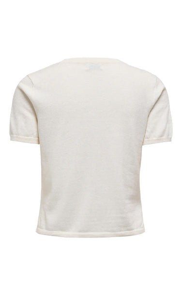 Bodil Short Sleeve Knit in Cloud Dancer
