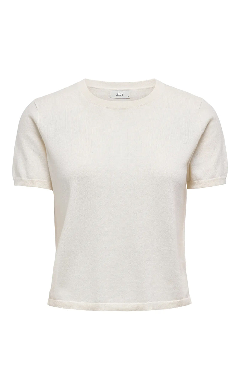 Bodil Short Sleeve Knit in Cloud Dancer