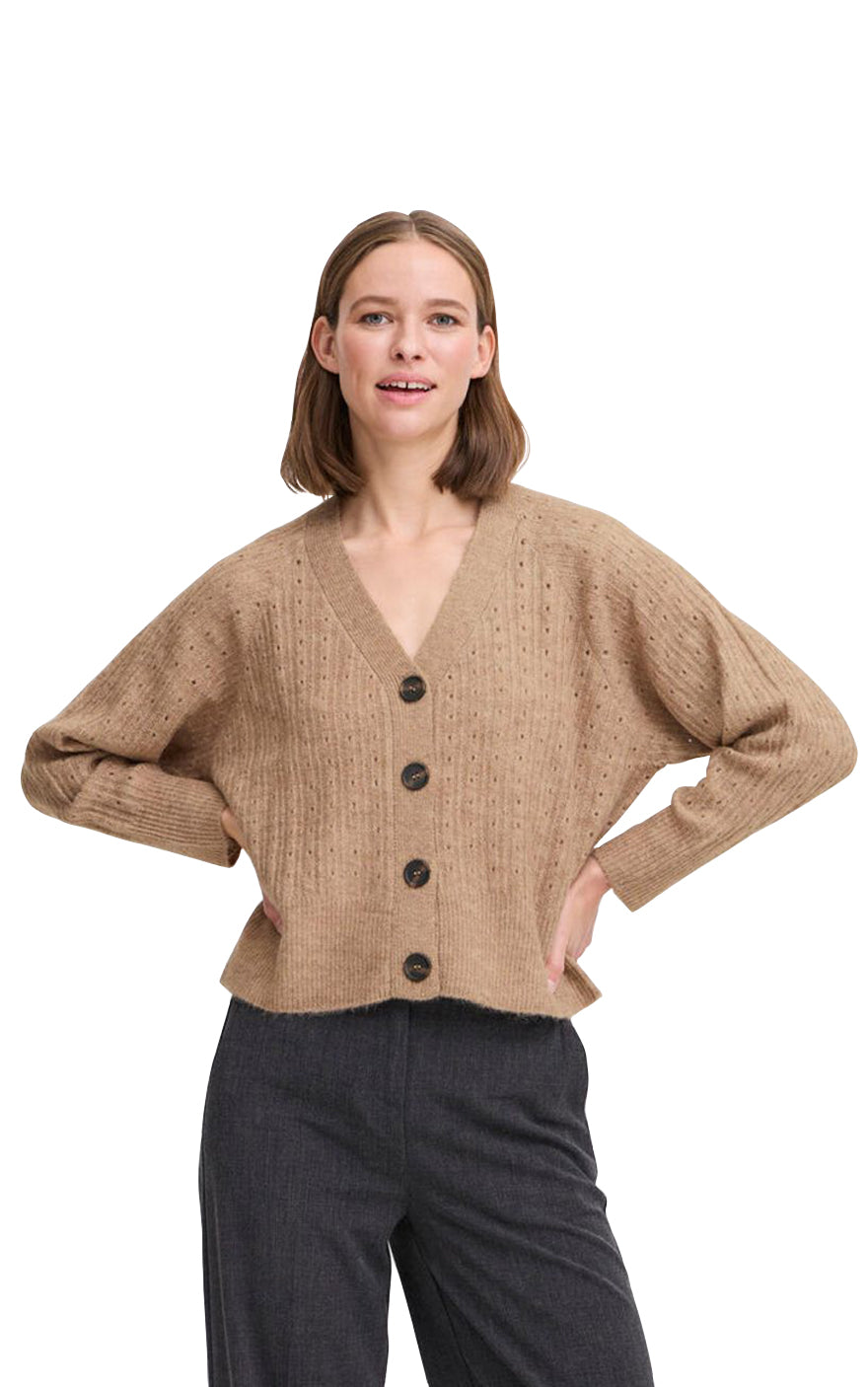 Monna Cardigan in Walnut Melange