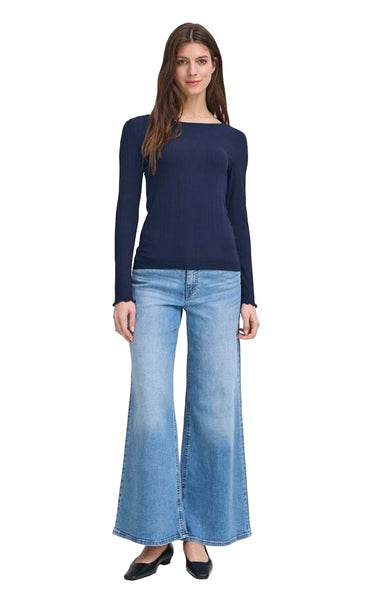Cella Long Sleeve Top in Total Eclipse