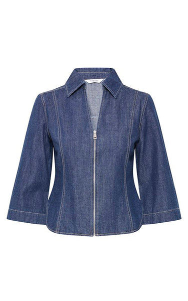 Luva Shirt in Medium Blue Denim