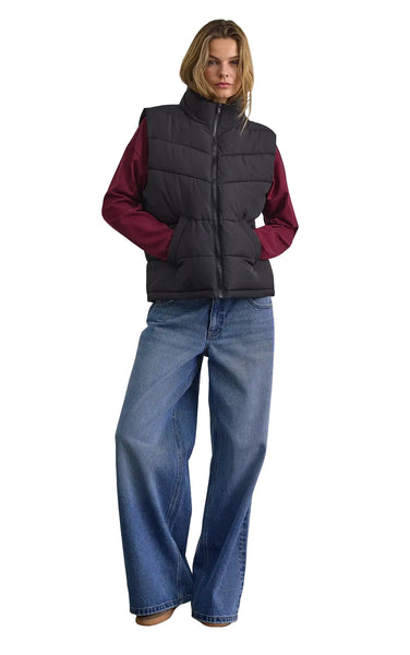 Dalcon Puffer Vest in Black
